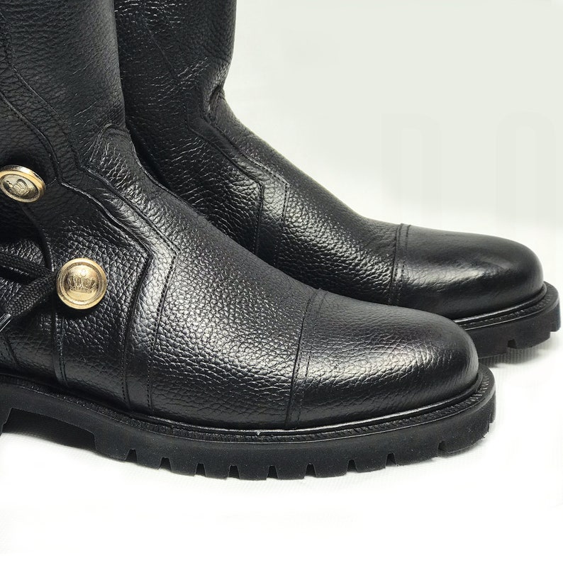 Leather Renaissance Boots for Men Comfortable Men Cosplay