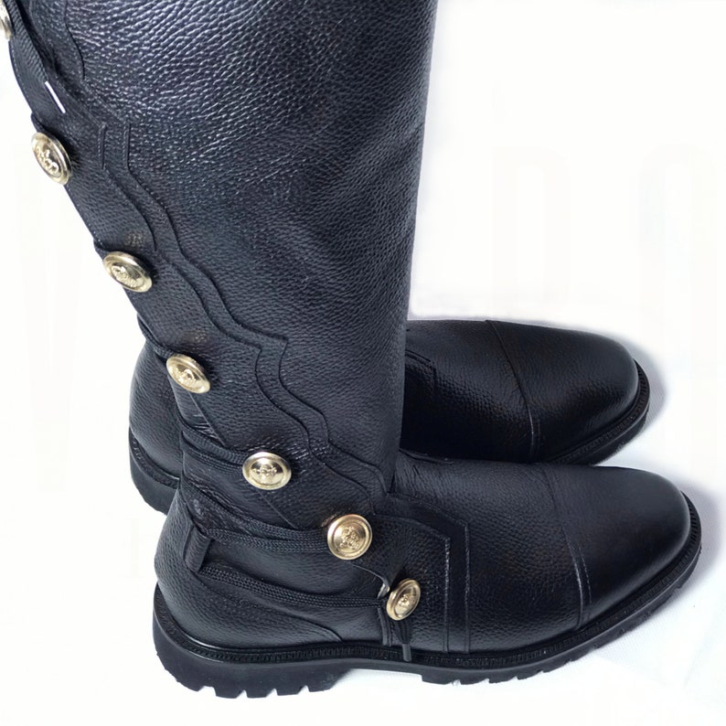 Leather Renaissance Boots for Men Comfortable Men Cosplay