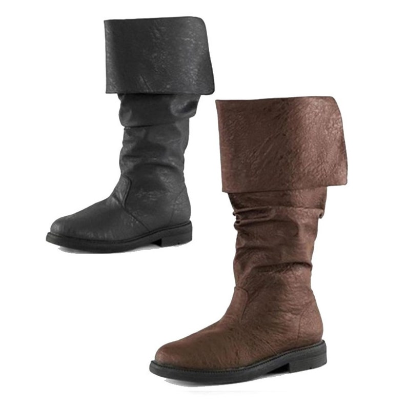 Renaissance Leather Boots Viking Costume Cosplay Shoes