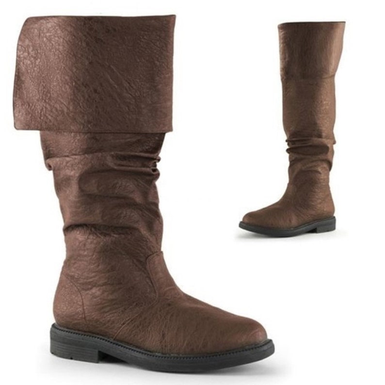 Renaissance Leather Boots Viking Costume Cosplay Shoes