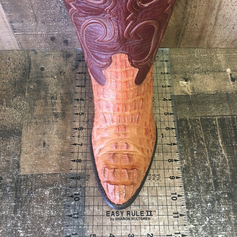 Los Altos Vtg Caiman Cowboy Boots Mens 7 EE