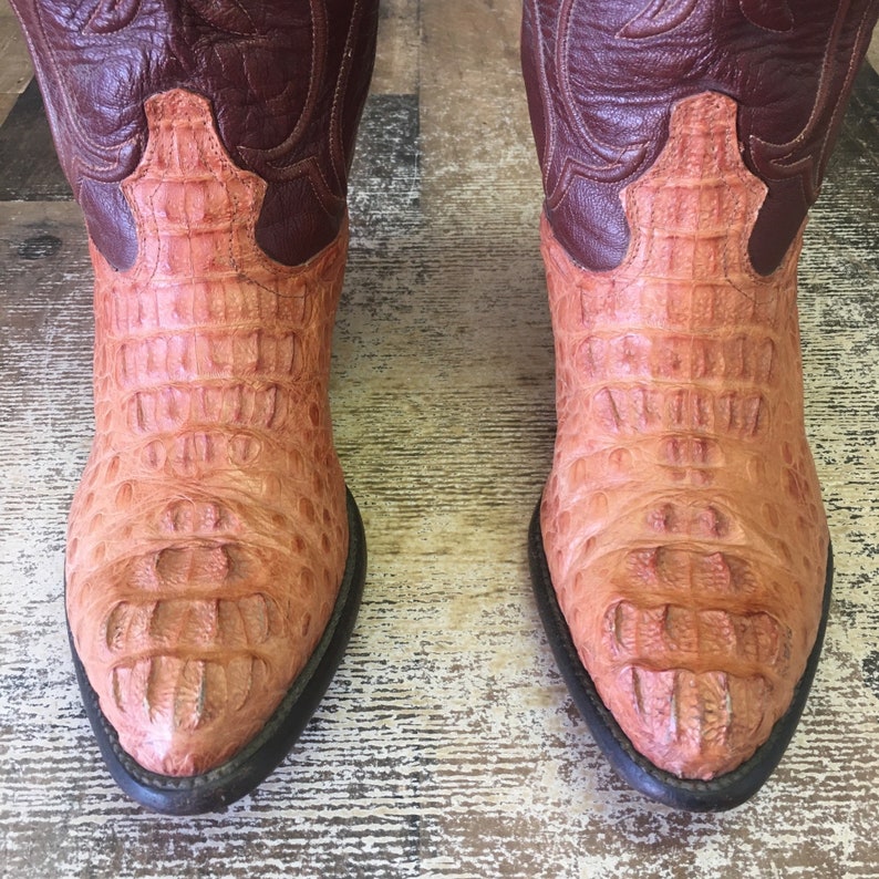 Los Altos Vtg Caiman Cowboy Boots Mens 7 EE