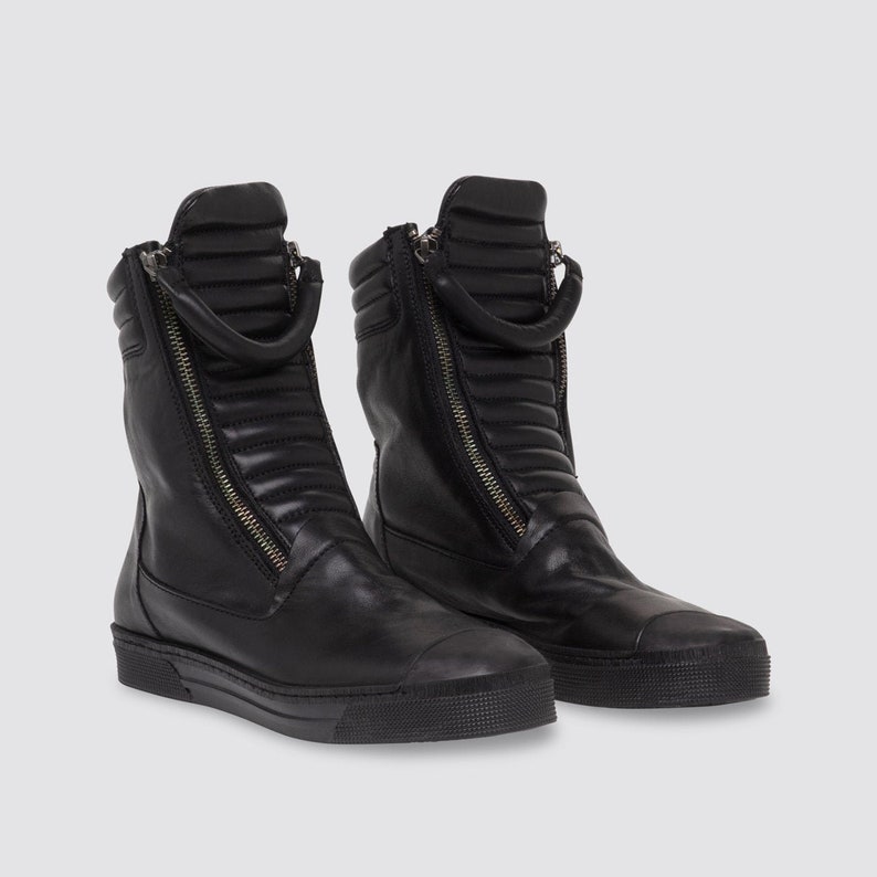Leather Sneaker Boots Moto Boots Winter Boots Ankle Boots