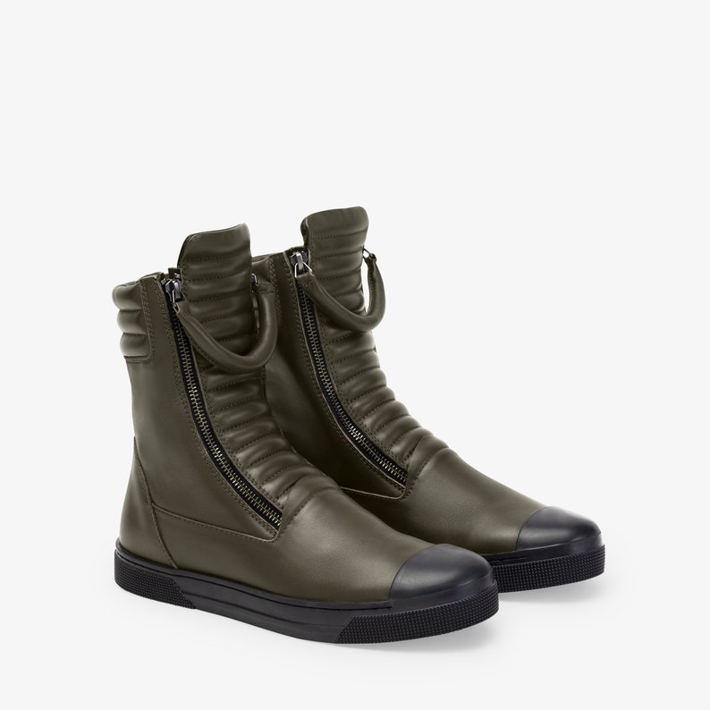 Leather Sneaker Boots Moto Boots Winter Boots Ankle Boots