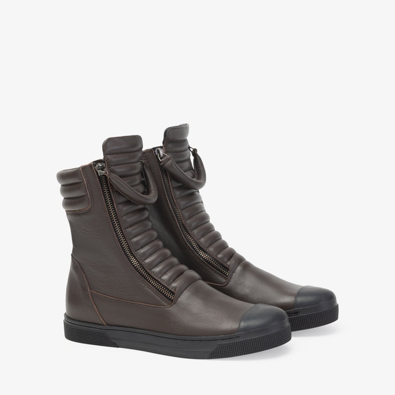 Leather Sneaker Boots Moto Boots Winter Boots Ankle Boots