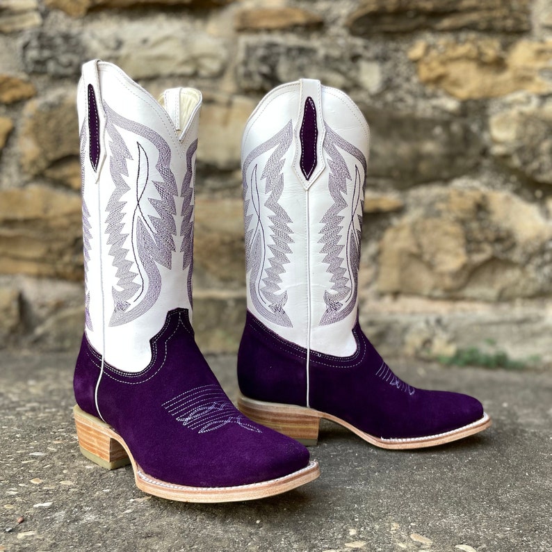 Women's Rider Boots Rough Purple