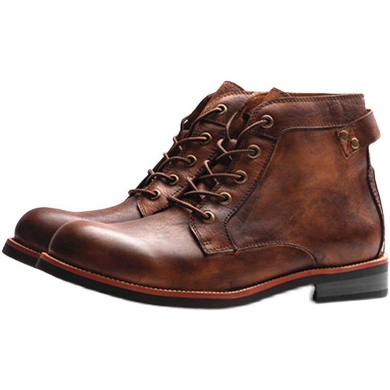 Men Shoes Military Plus Size Workwear Men's Boots Retro