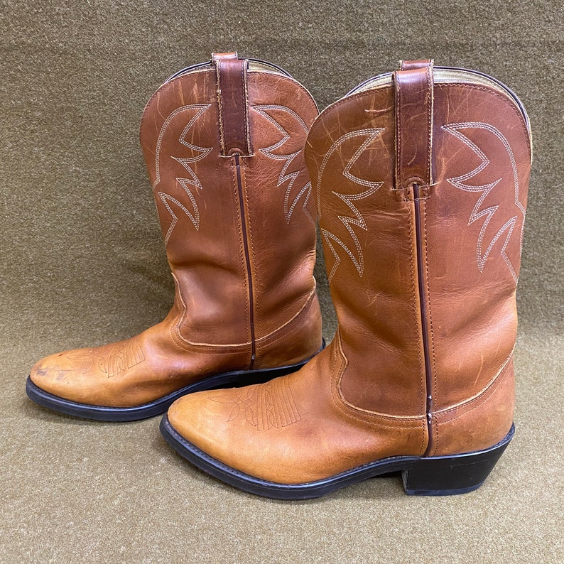 Durango Cowboy Rancher Farmer Stitching Brown Leather Boots