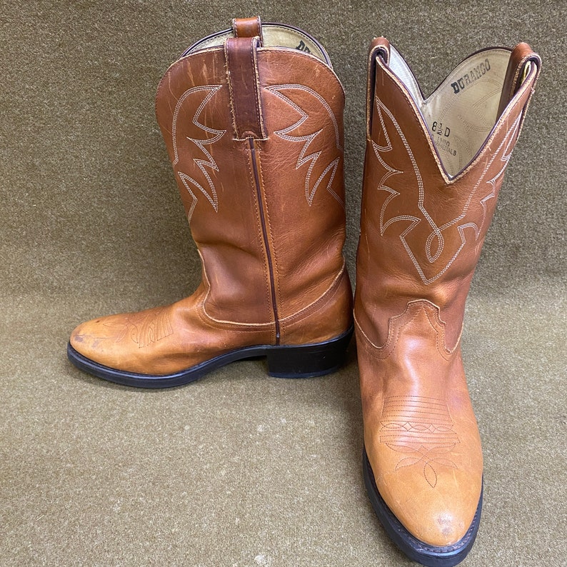 Durango Cowboy Rancher Farmer Stitching Brown Leather Boots