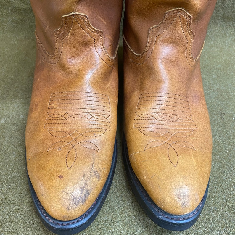 Durango Cowboy Rancher Farmer Stitching Brown Leather Boots