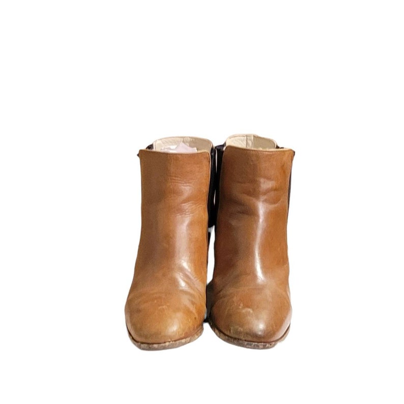 Boden Vintage Leather/suede Elastic Ankle Boots Stretch Pull