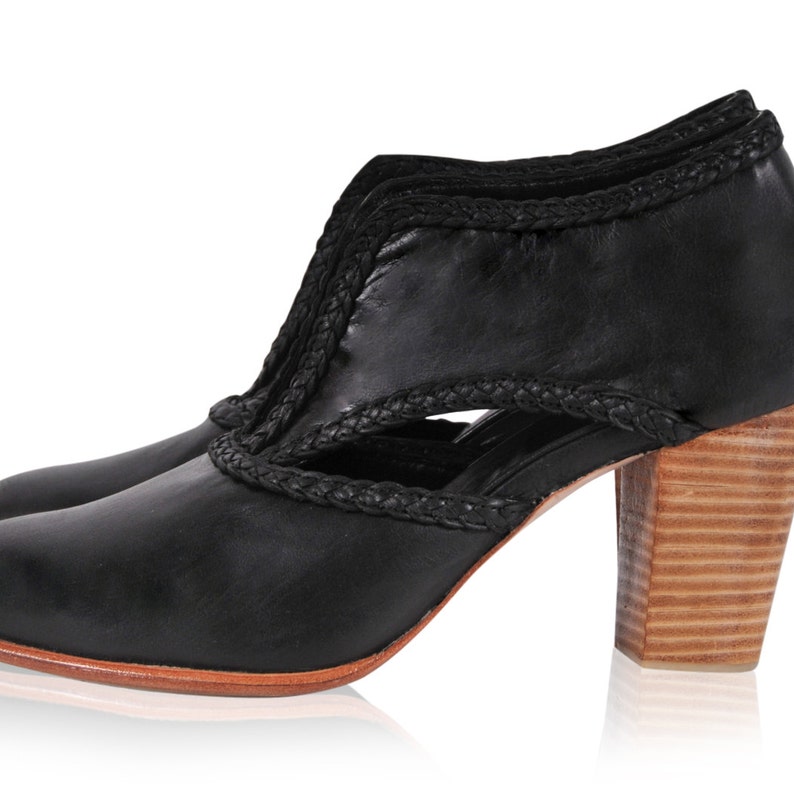 SPIRIT WALKER. Black Booties / Black Boots / Boho Boots /