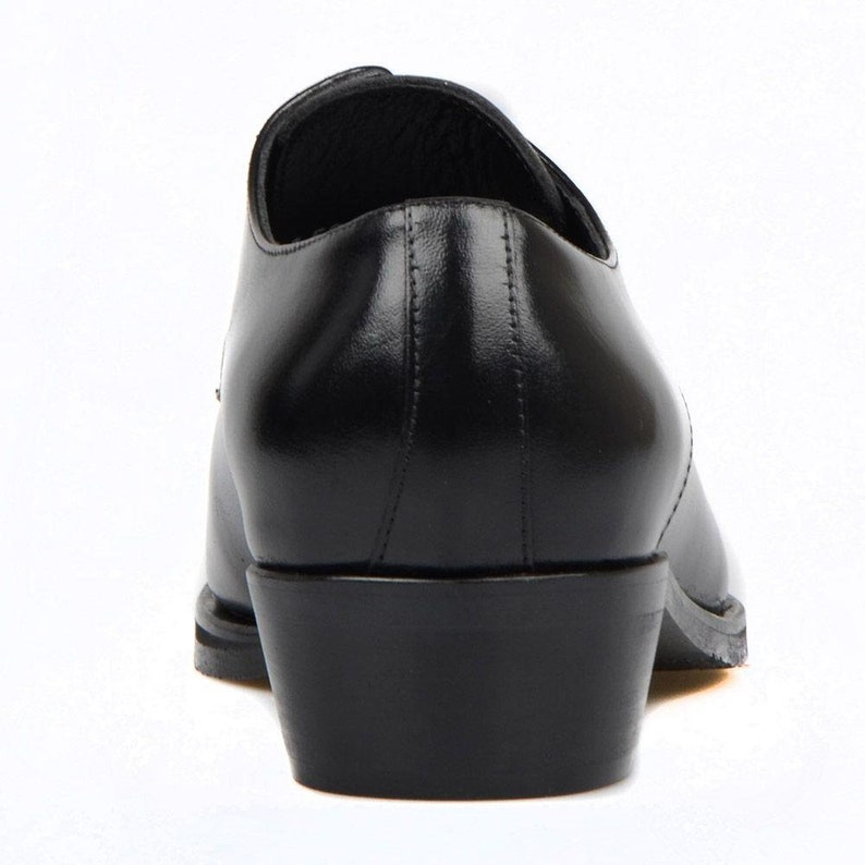 Footcourt Black Texas Shoes for Men Genuine Leather Lace up