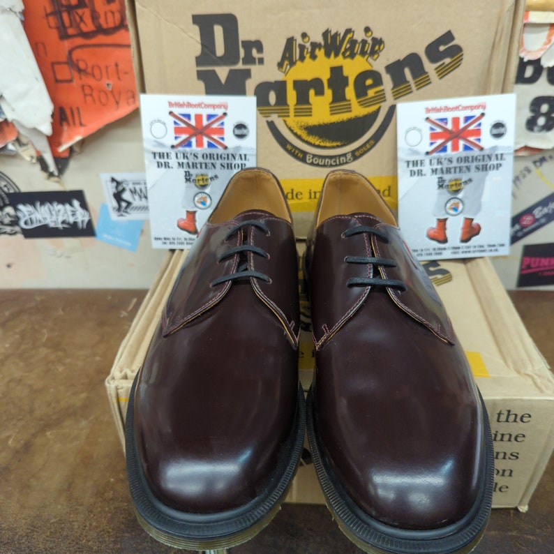 Dr Martens 1461 Burgundy Hi Shine Made in England Size 11