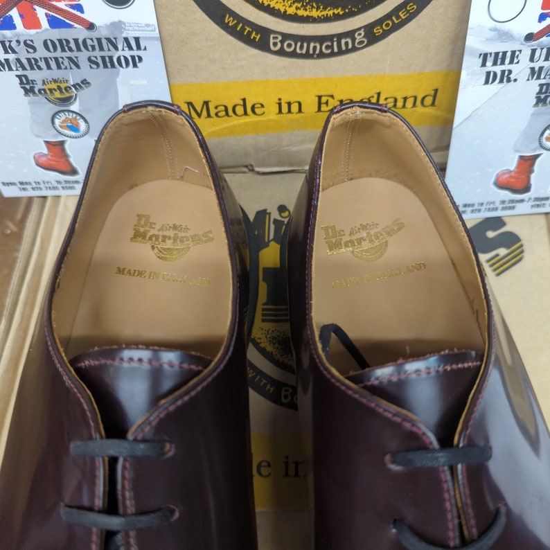 Dr Martens 1461 Burgundy Hi Shine Made in England Size 11