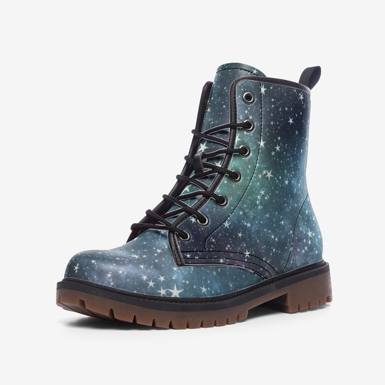 Magic Galaxy Vegan Combat Boots Celestial Combat Boots