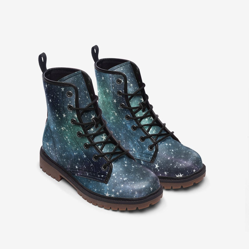 Magic Galaxy Vegan Combat Boots Celestial Combat Boots