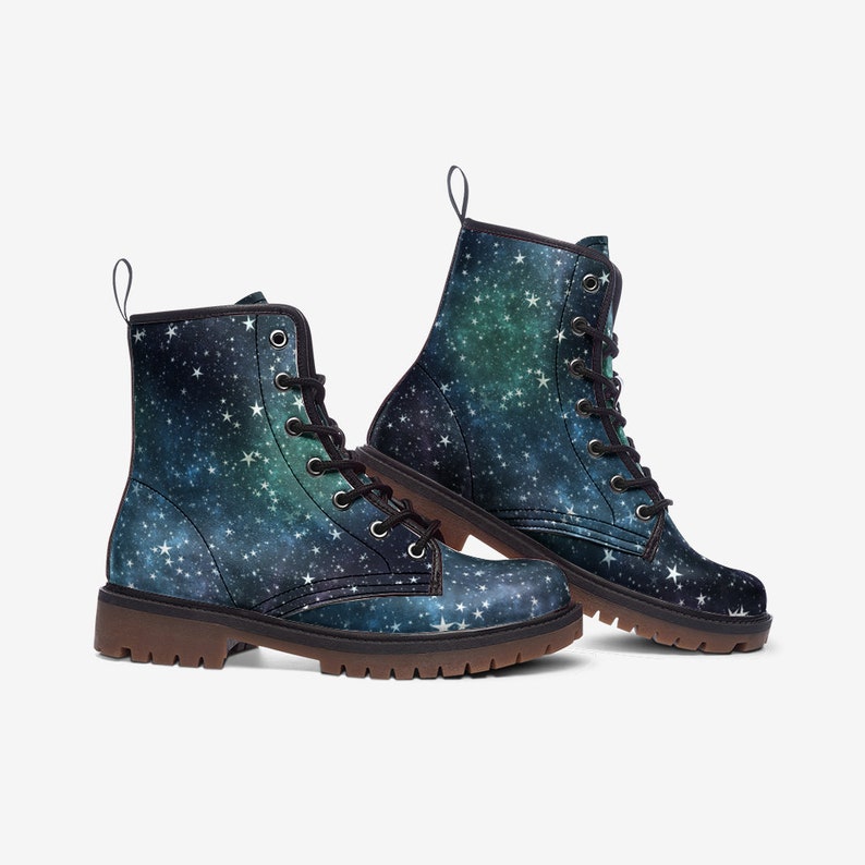 Magic Galaxy Vegan Combat Boots Celestial Combat Boots