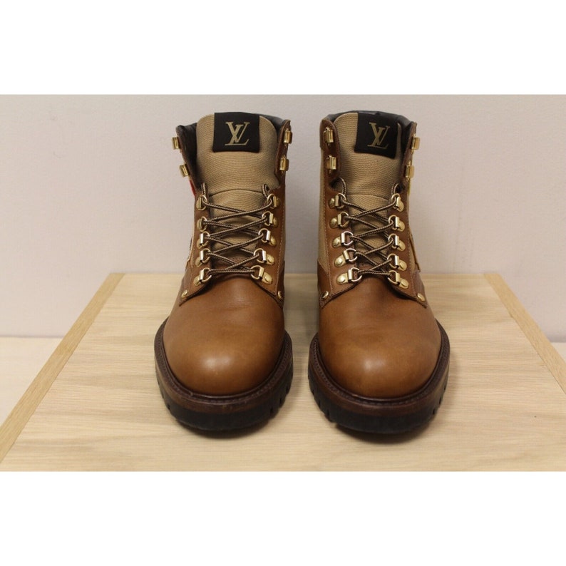 Louis Vuitton Calfskin Oberkampf Ankle Boots Brown Men's