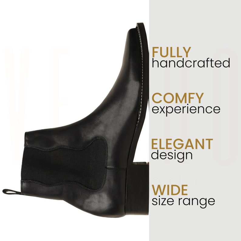VERO Chelsea Boots for Men Handmade Mens Leather Chelsea