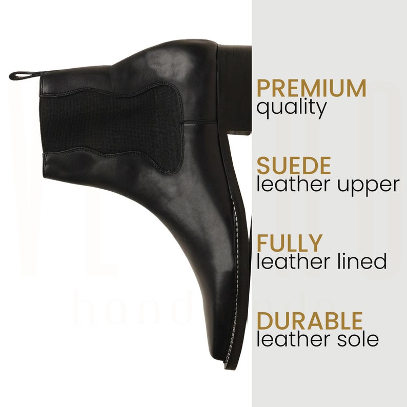 VERO Chelsea Boots for Men Handmade Mens Leather Chelsea
