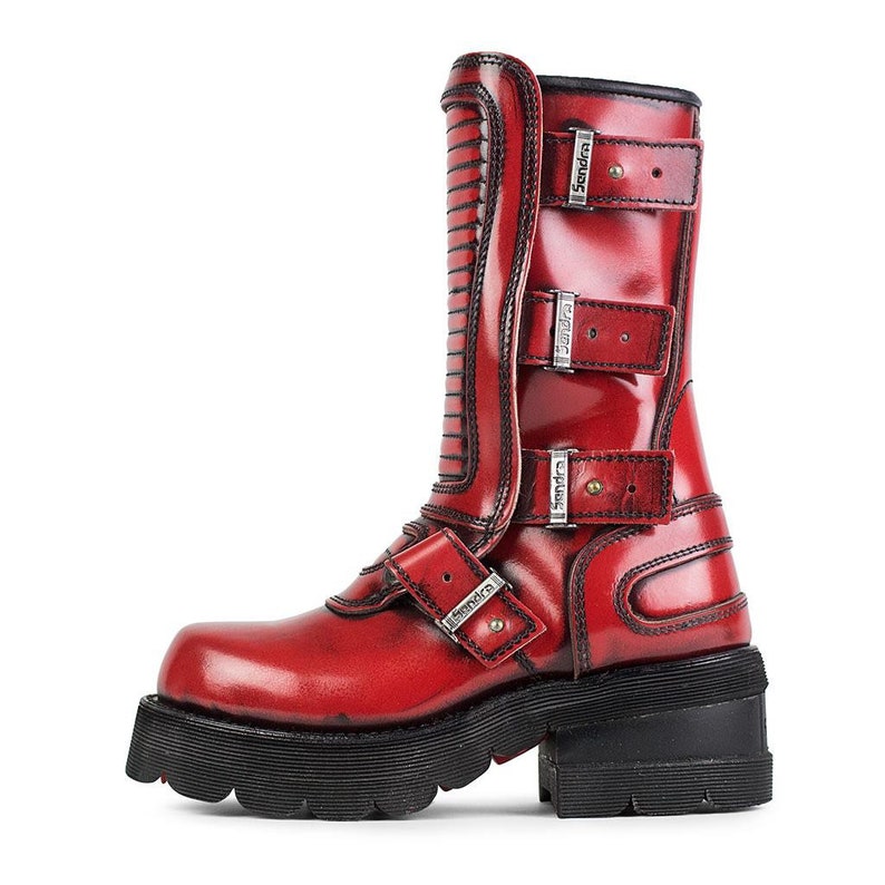 Platform Boots in Red Deadstock