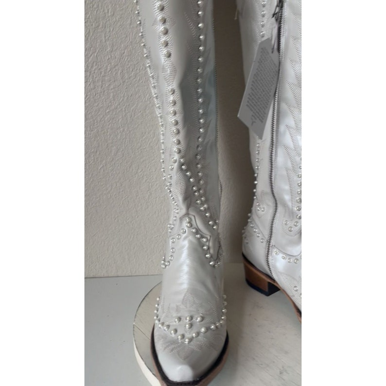Lane LEXINGTON Western Bridal Boots Size 8.5 Over the Knee