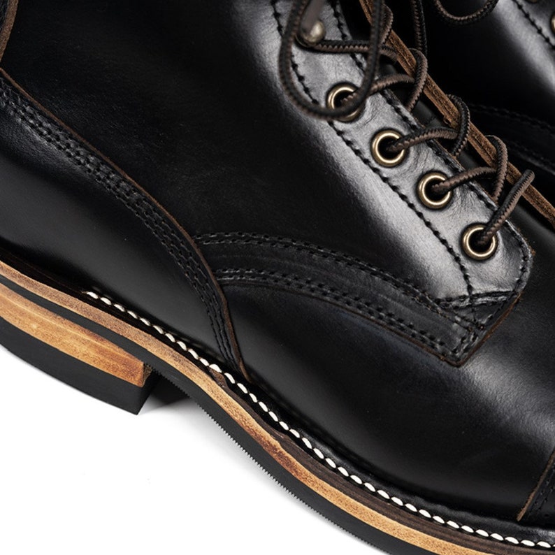 Boots Mid-top Wear-resistant Short Face All Black Men's