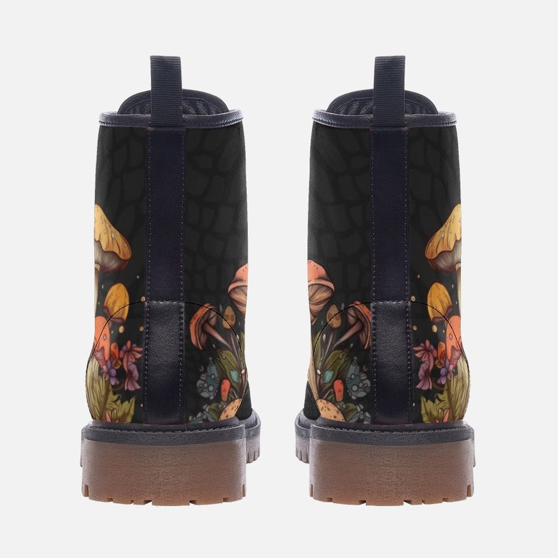 Mushroom Boots Rave Boots Festival Boots Black Mushroom Vegan
