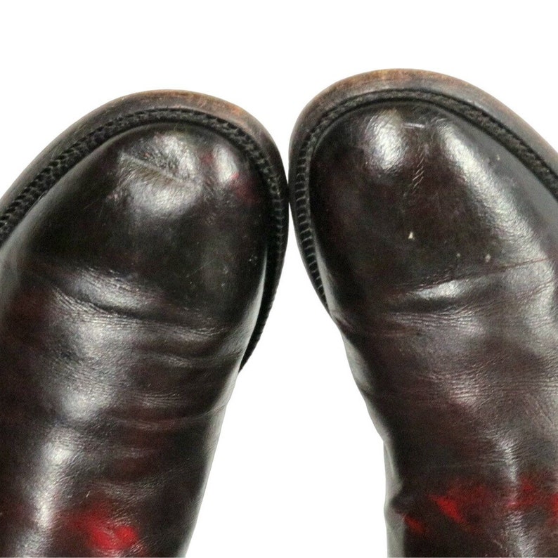 Nocona Cowboy Boots Mens 8 D Deep Oxblood Leather Red Country