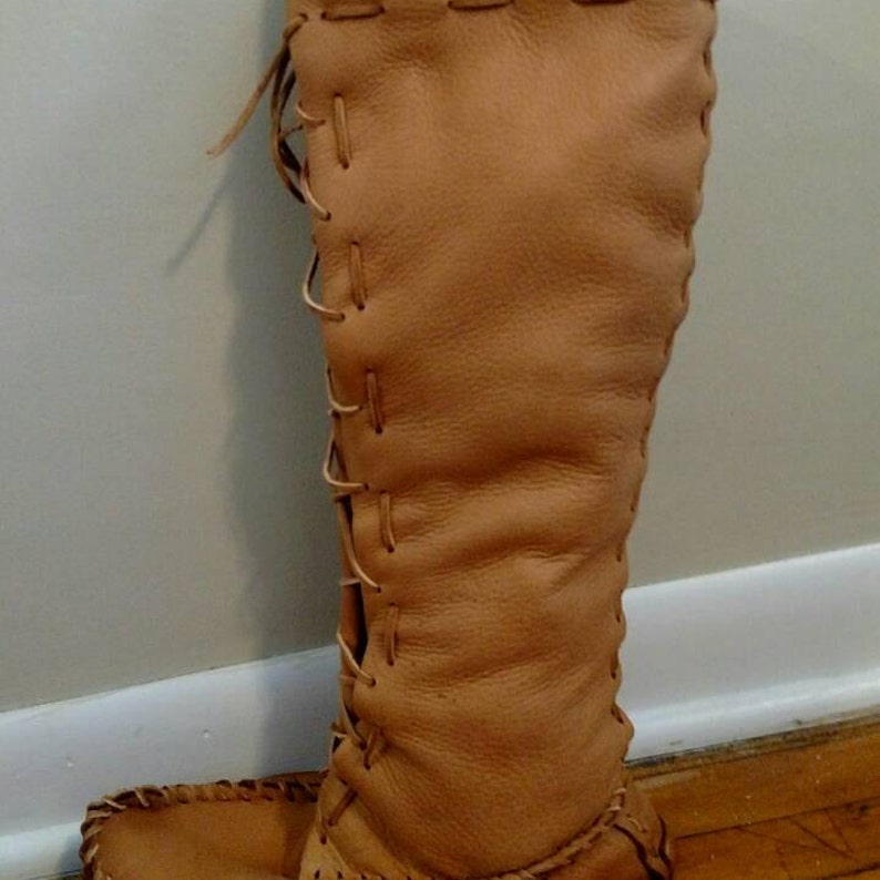 Leather Moccasin Boots