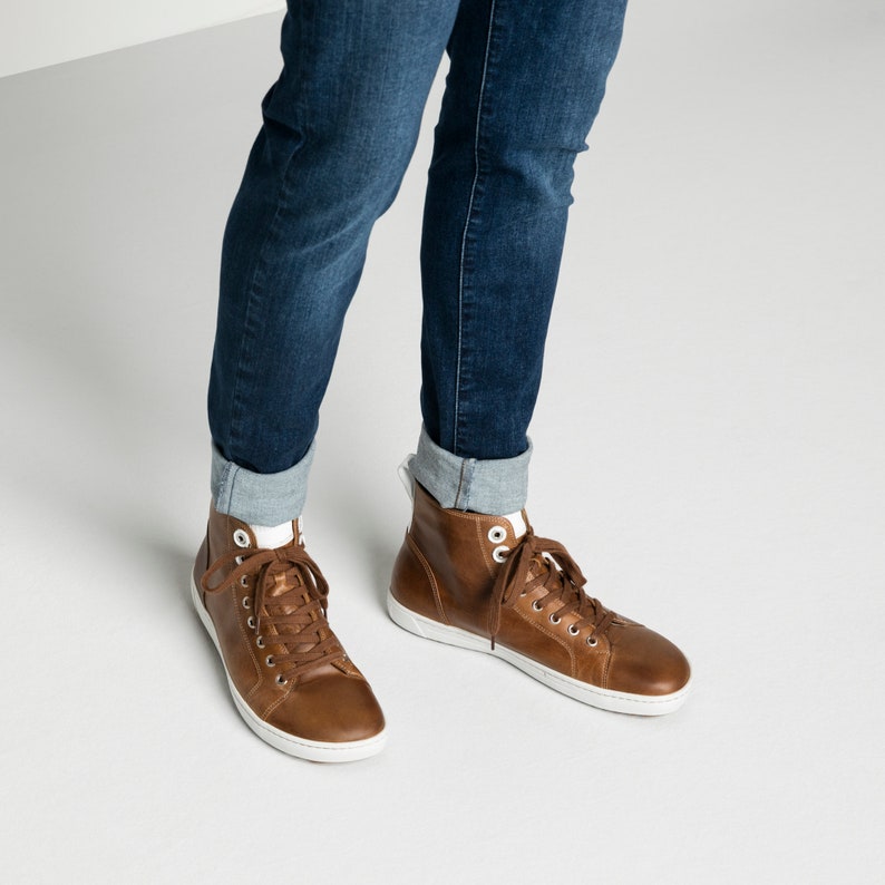 Brand New Birkenstock Natural Leather Birko-felt High-top