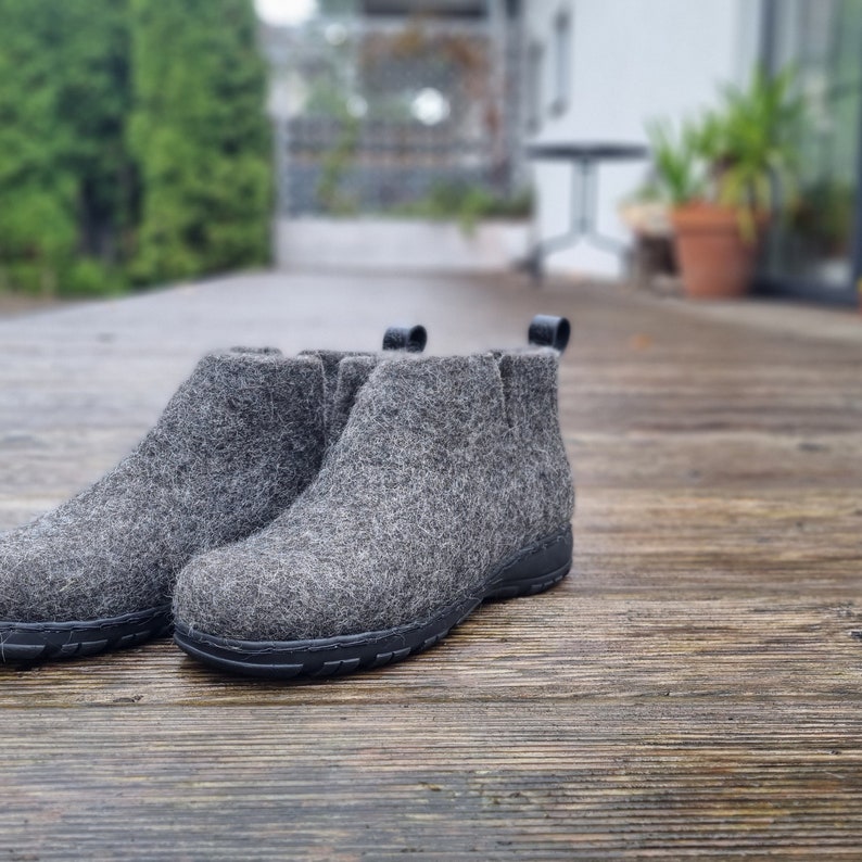 Beige Booties & Ankle Boots Booties for Women Felted From