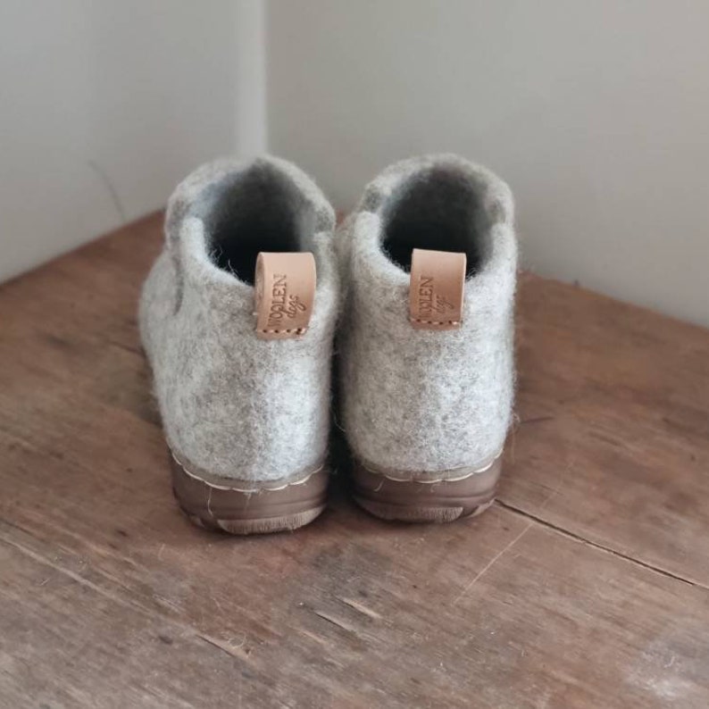 Beige Booties & Ankle Boots Booties for Women Felted From