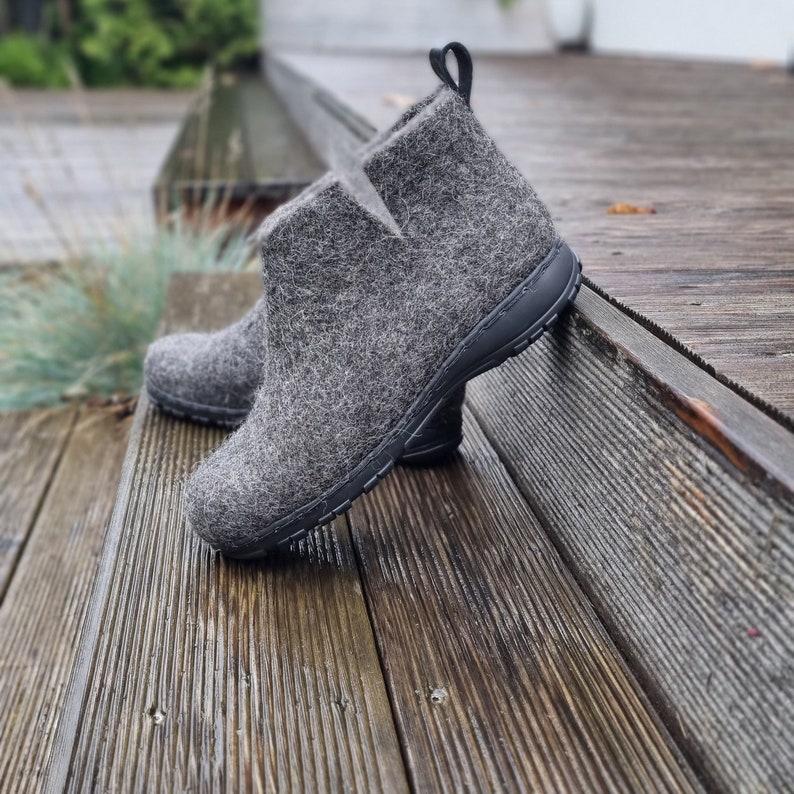 Beige Booties & Ankle Boots Booties for Women Felted From