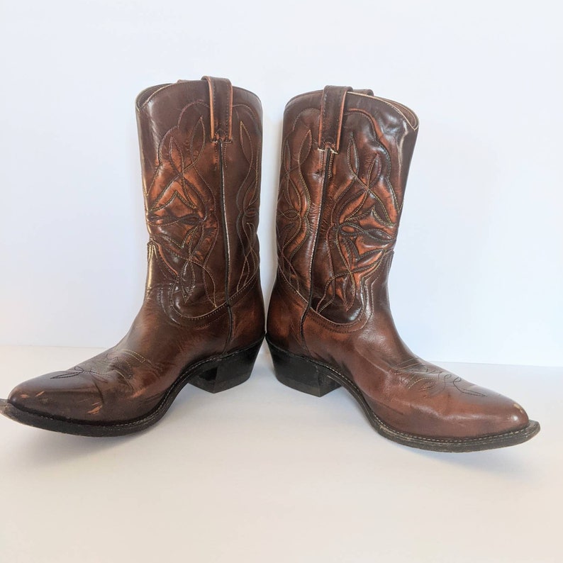 Rainbow Stitch Cowboy Boots