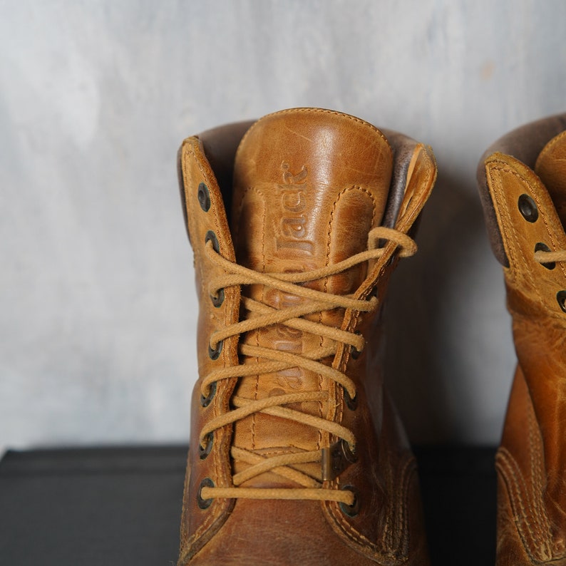 Men Brown Genuine Leather Panama Jack Boots Size 44 / Vintage
