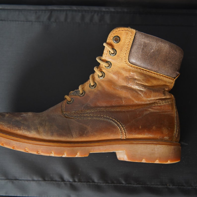 Men Brown Genuine Leather Panama Jack Boots Size 44 / Vintage