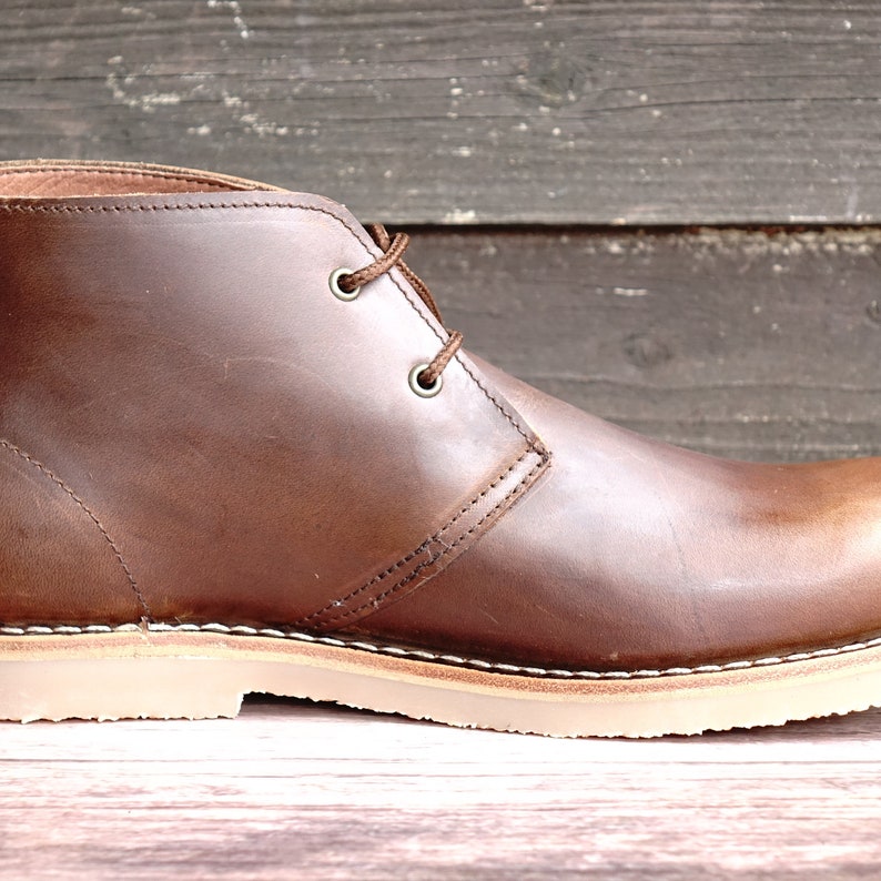 Handmade Full Grain Leather Chukka Desert Lace up Boots Eco