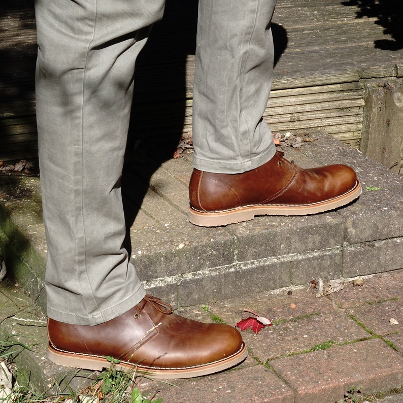 Handmade Full Grain Leather Chukka Desert Lace up Boots Eco