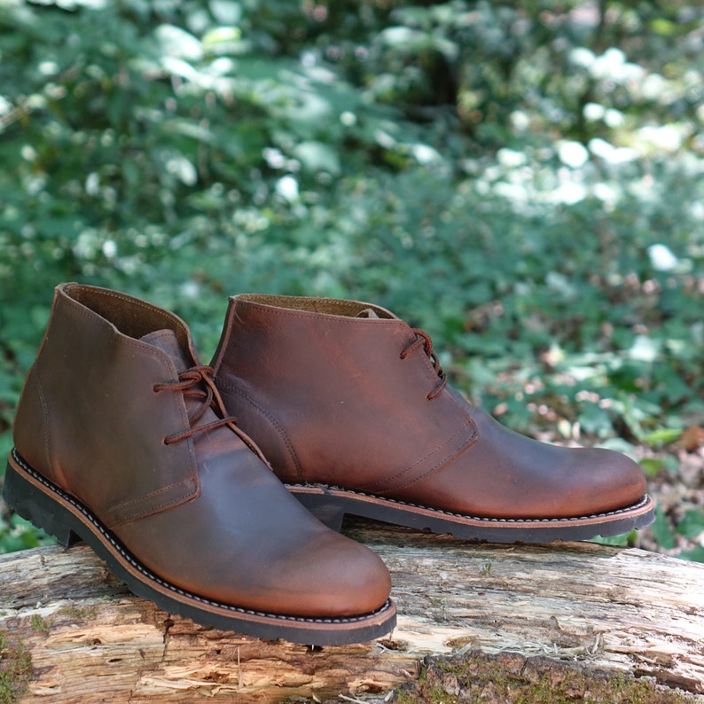Handmade Full Grain Leather Chukka Desert Lace up Boots Eco