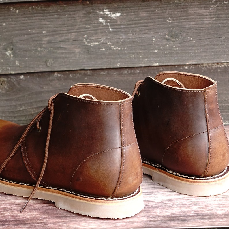 Handmade Full Grain Leather Chukka Desert Lace up Boots Eco