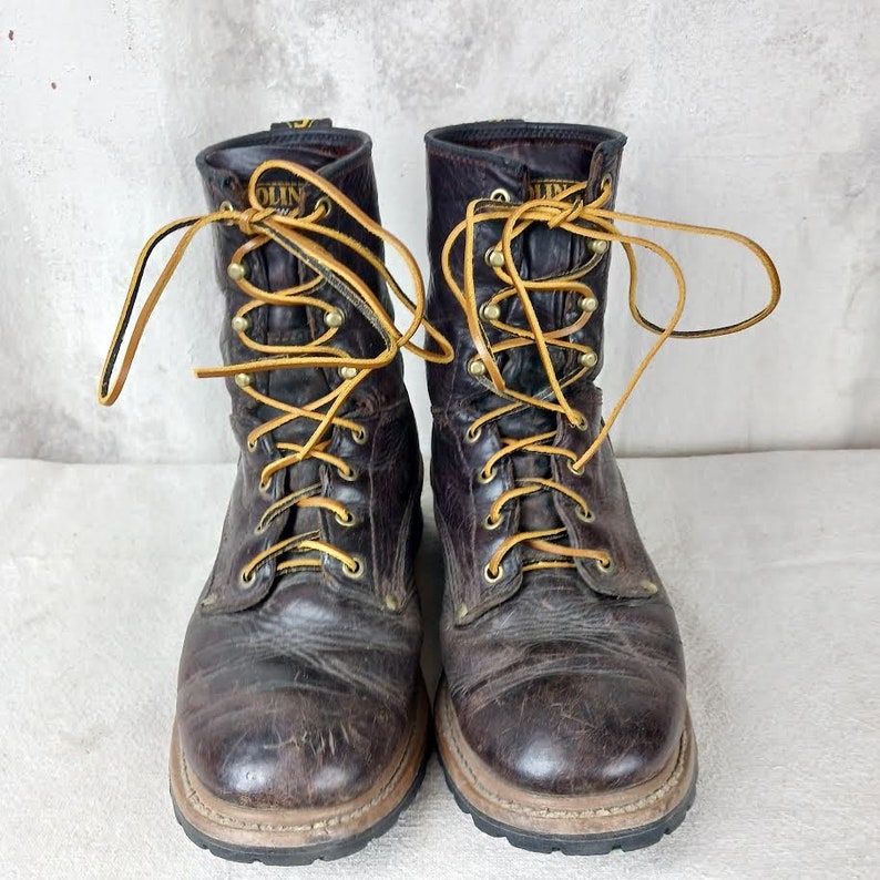 Brown Leather Carolina Work Boots Men's Size 10