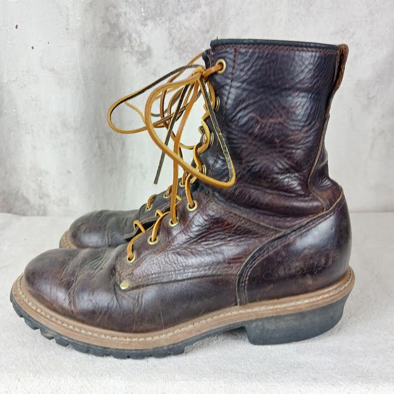 Brown Leather Carolina Work Boots Men's Size 10