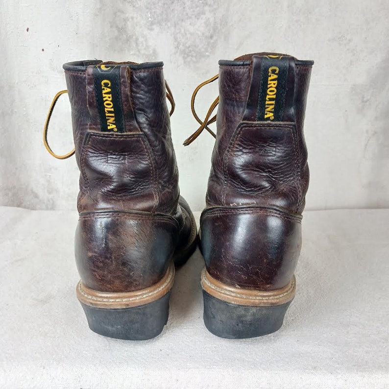 Brown Leather Carolina Work Boots Men's Size 10