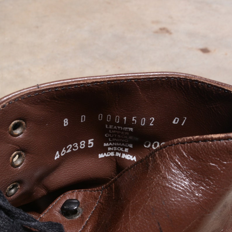 Men Vintage Boots Stacy Adams Cap Toe Brown Leather Ankle