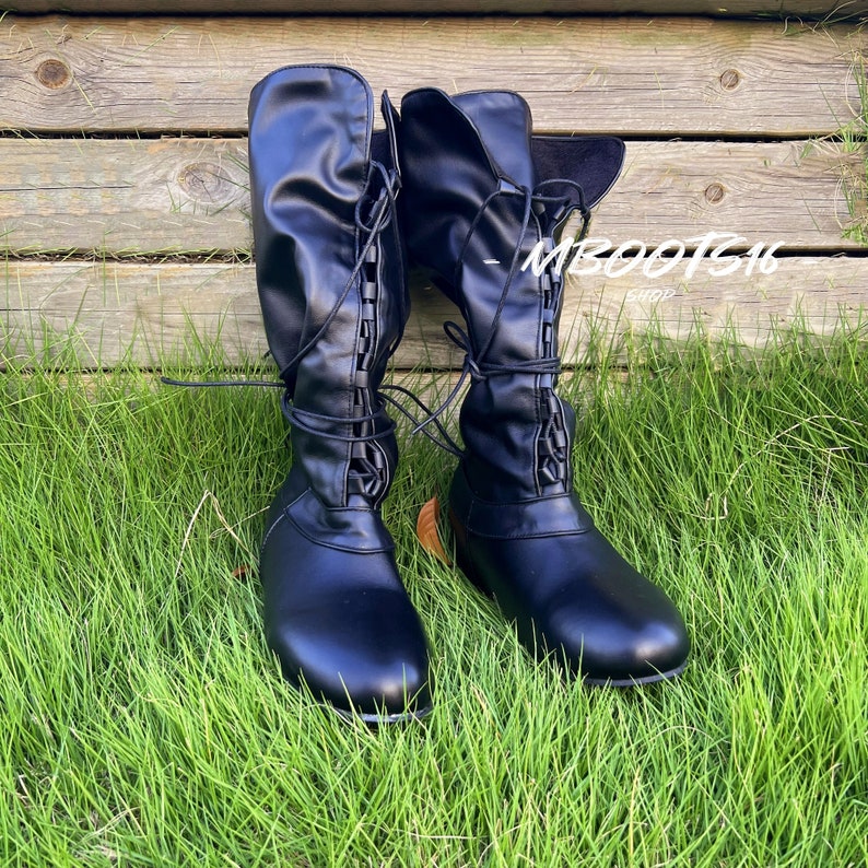 Medieval Renaissance Boots Viking Lace up Boots Renaissance