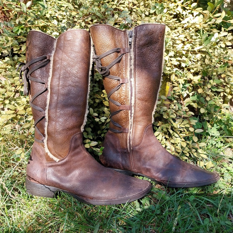 Lavorazione Artigiana Lace up Boots Vintage Leather Boots