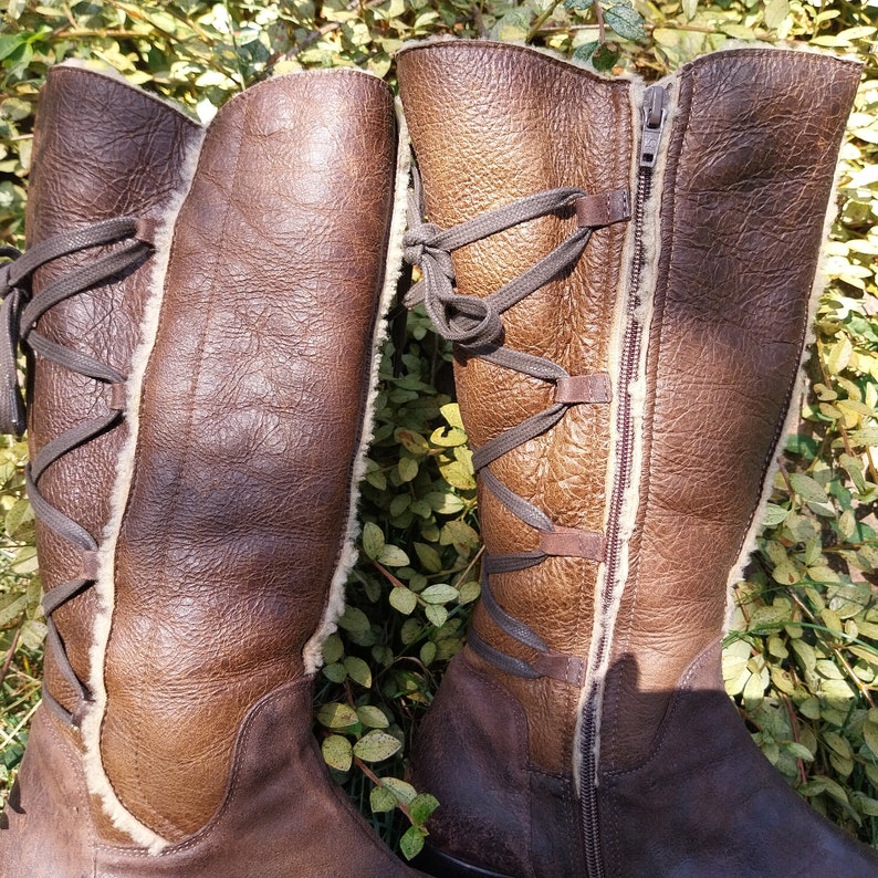 Lavorazione Artigiana Lace up Boots Vintage Leather Boots