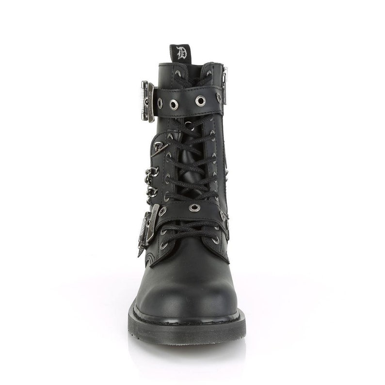 Demonia Bolt 250 Boots Punk Rock Emo Goth Unisex Black Boots